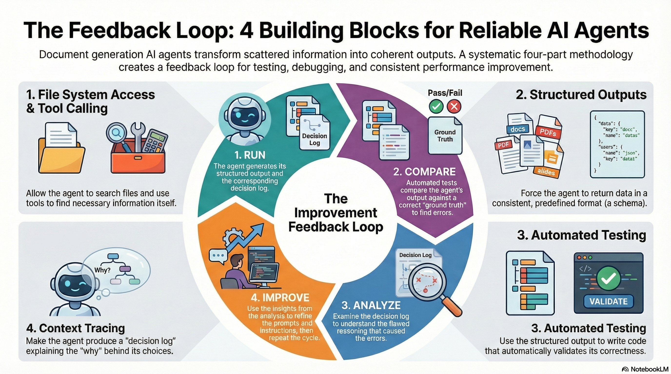 The Feedback Loop: 4 Building Blocks for Reliable AI Agents