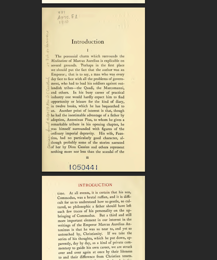 Scanned pages from the original Meditations PDF